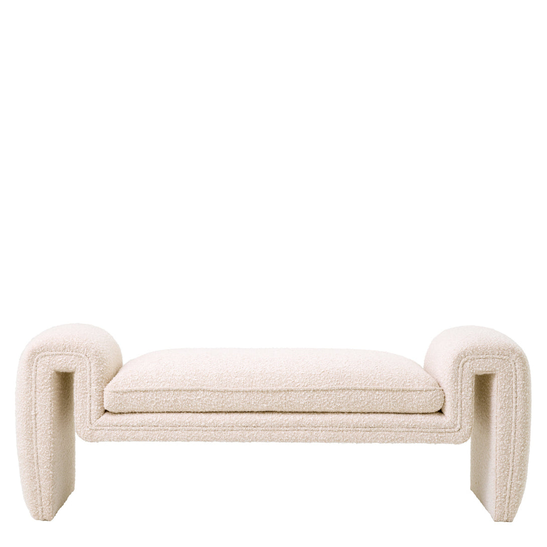 Bench Tondo S Boucl&Eacute; Cream Furniture Eichholtz