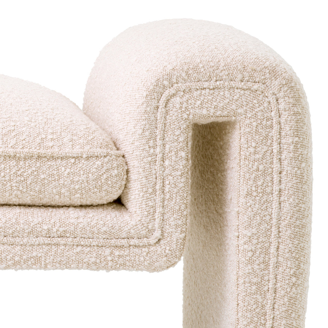 Bench Tondo S Boucl&Eacute; Cream Furniture Eichholtz