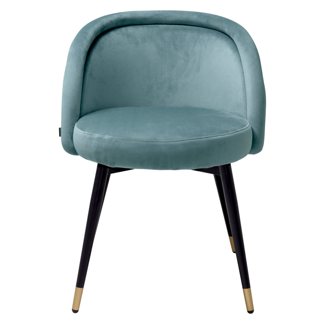 Dining Chair Chloé Set Of 2 Savona Blue Velvet Furniture Eichholtz