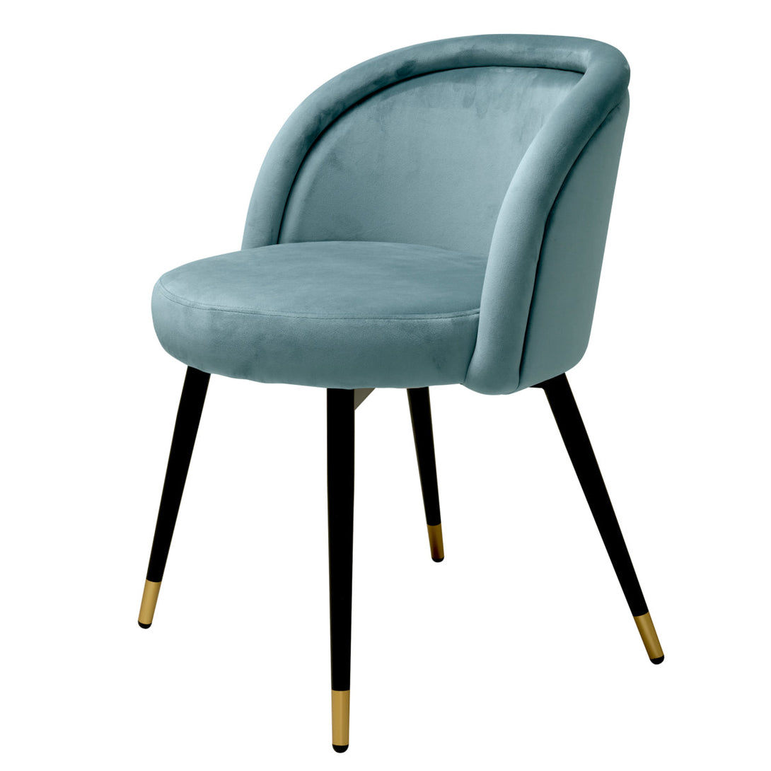 Dining Chair Chloé Set Of 2 Savona Blue Velvet Furniture Eichholtz