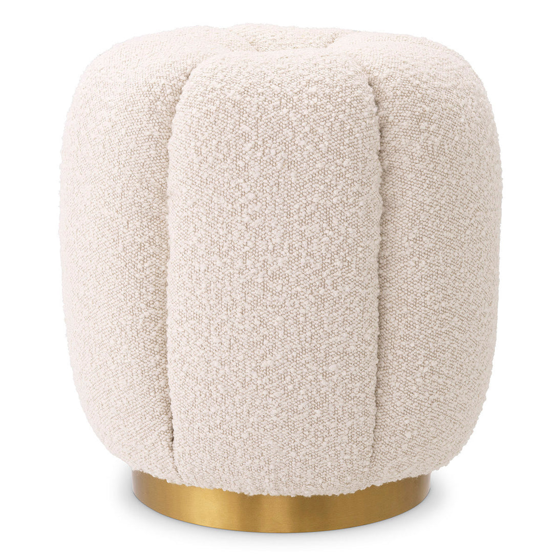 Stool Orchanic Boucl&Eacute; Cream Furniture Eichholtz