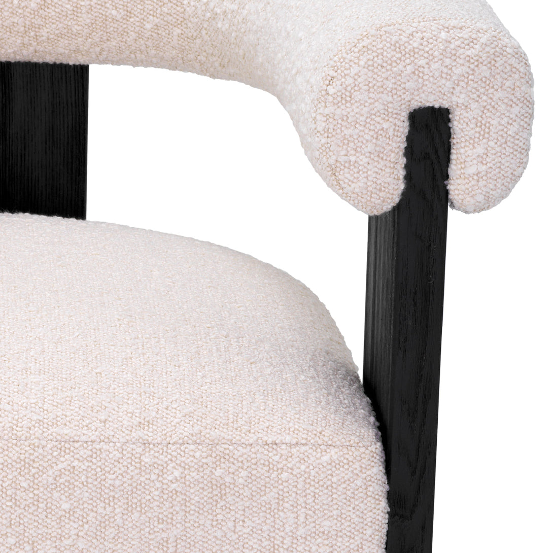 Dining Chair Percy Boucl&Eacute; Cream Furniture Eichholtz