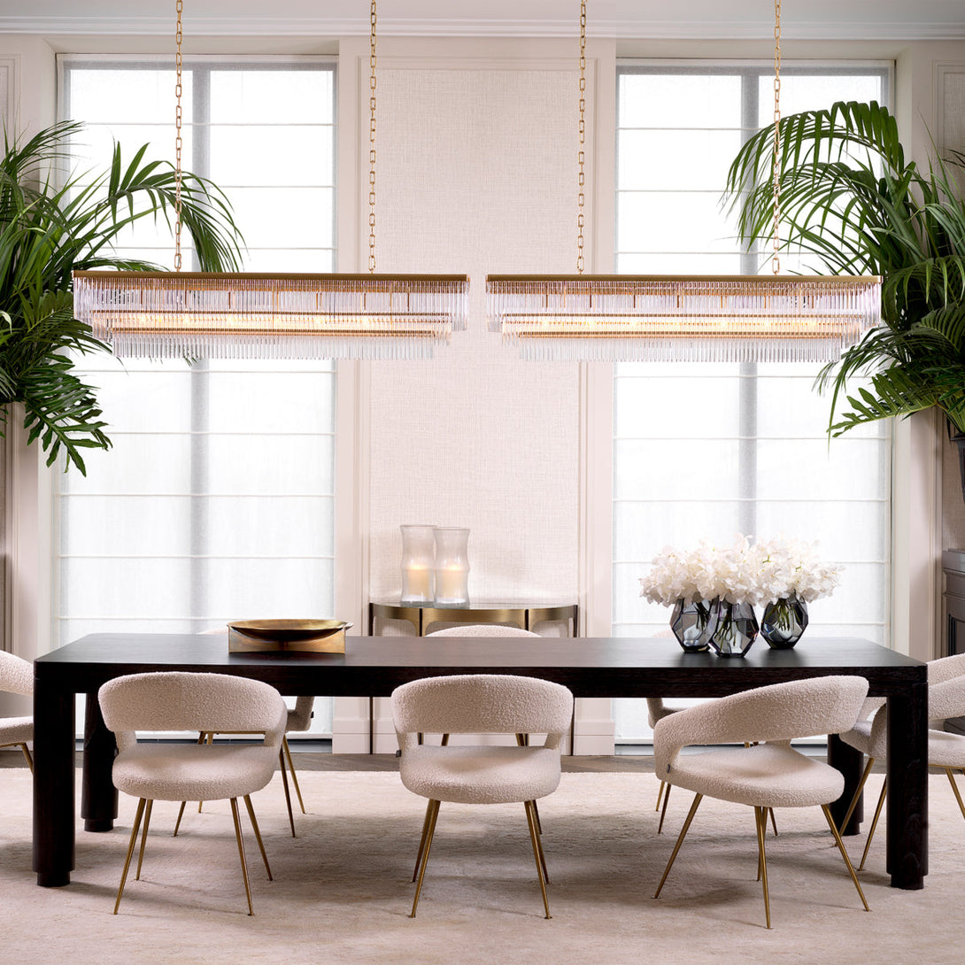 Dining Chair Bravo Boucl&Eacute; Cream Furniture Eichholtz