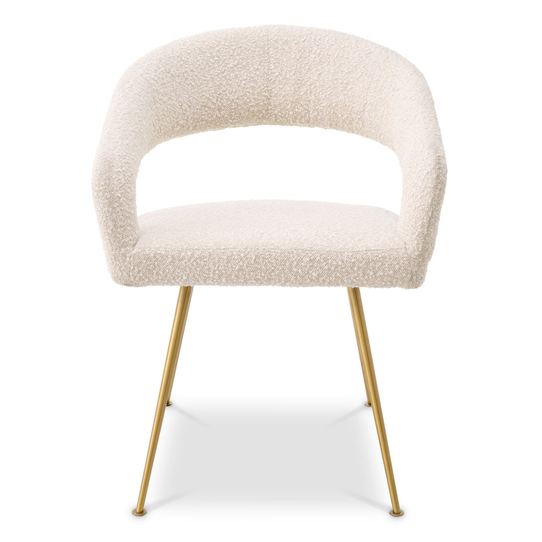 Dining Chair Bravo Boucl&Eacute; Cream Furniture Eichholtz
