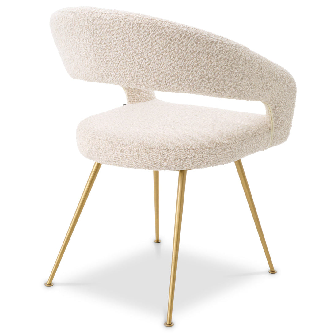 Dining Chair Bravo Boucl&Eacute; Cream Furniture Eichholtz