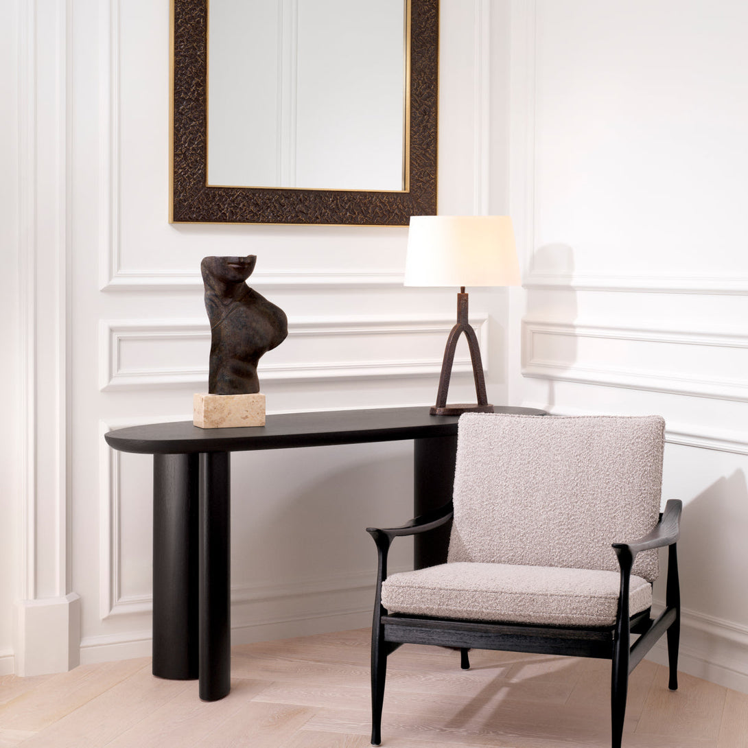 Chair Manzo Classic Black Finish Furniture Eichholtz