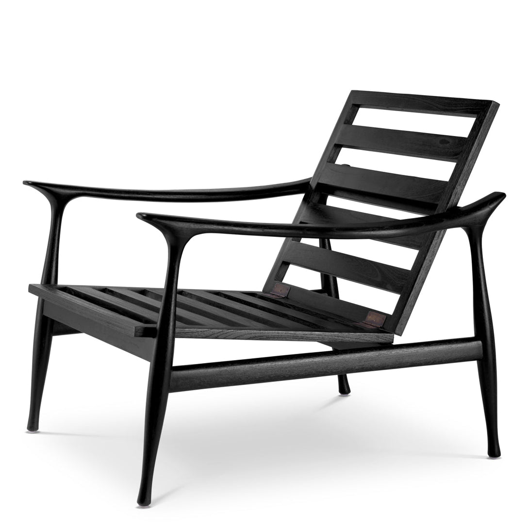 Chair Manzo Classic Black Finish Furniture Eichholtz