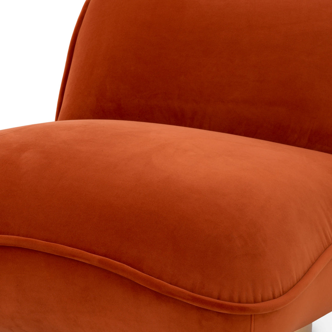 Swivel Chair Relax Savona Orange Velvet Furniture Eichholtz