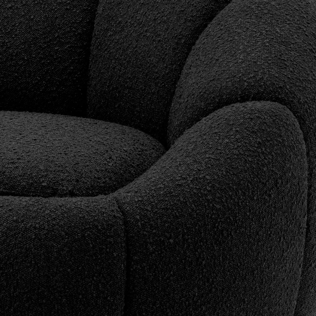 Swivel Chair Inger Boucl&Eacute; Black Furniture Eichholtz