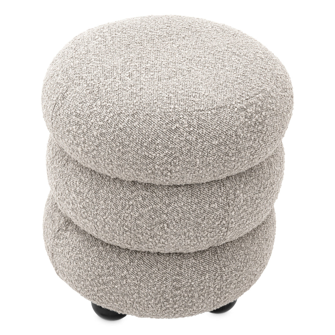 Stool Tulum Boucl&Eacute; Grey Furniture Eichholtz