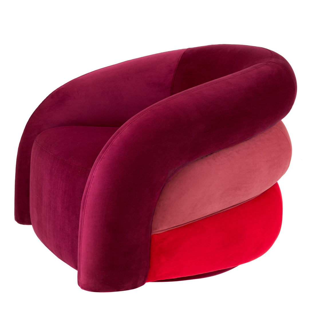 Swivel Chair Novelle Savona Bordeaux Red Velvet Furniture Eichholtz