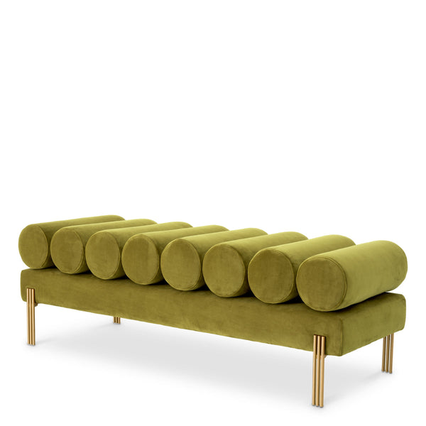 Bench Oxley Savona Vintage Green Velvet Furniture Eichholtz