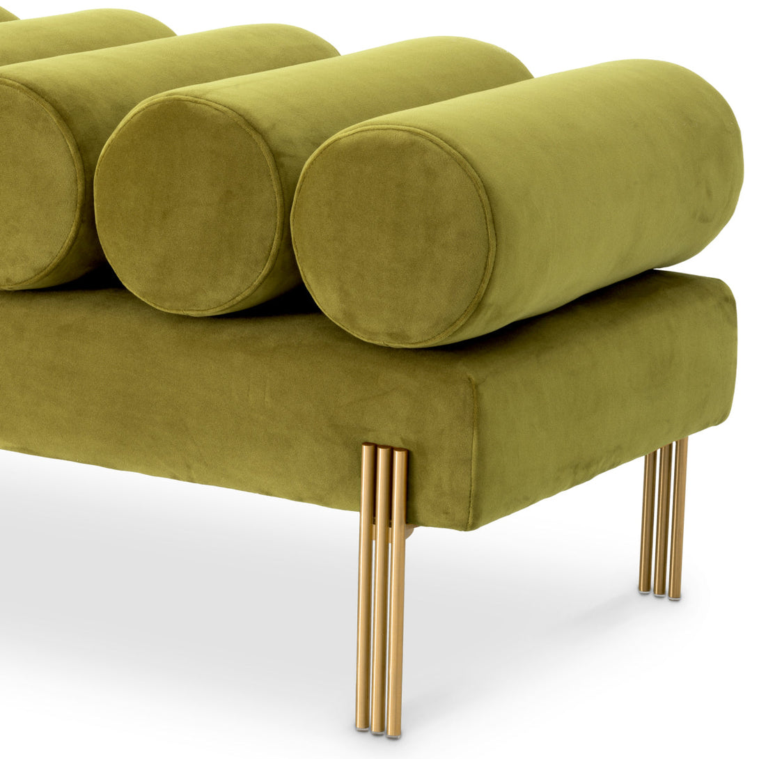 Bench Oxley Savona Vintage Green Velvet Furniture Eichholtz