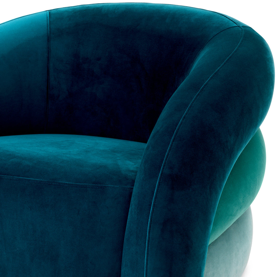 Swivel Chair Novelle Savona Sea Green Velvet Furniture Eichholtz