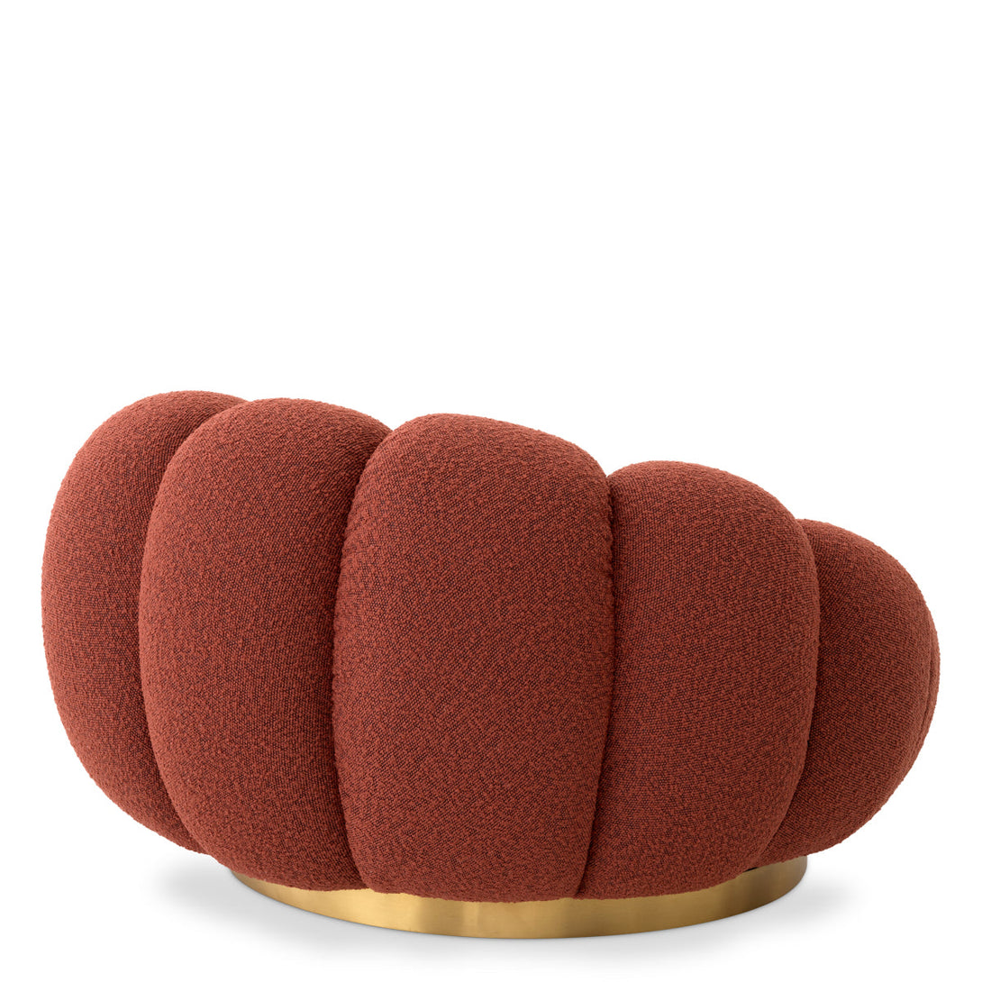 Swivel Chair Mello Boucl&Eacute; Rouge Furniture Eichholtz
