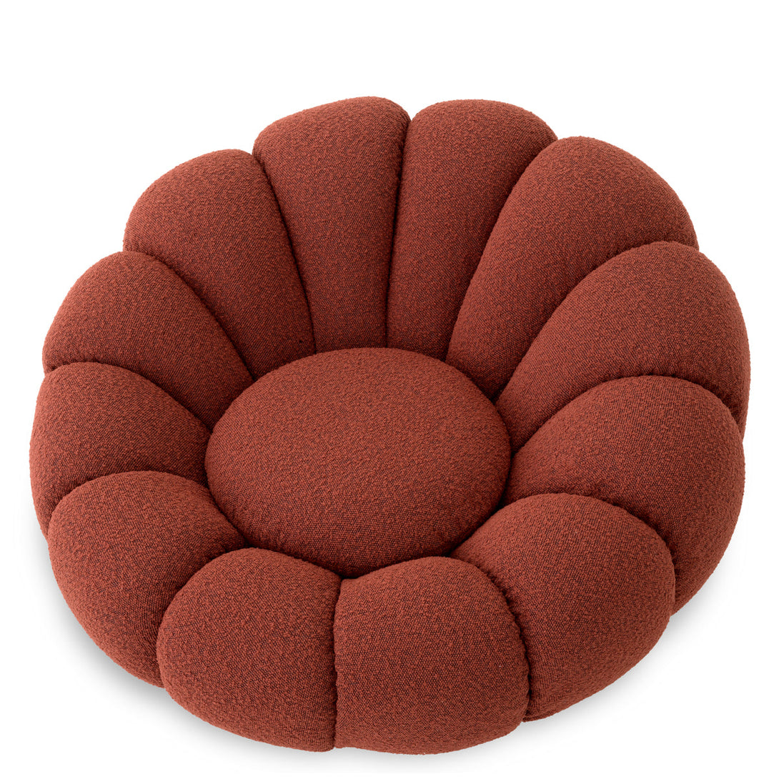 Swivel Chair Mello Boucl&Eacute; Rouge Furniture Eichholtz