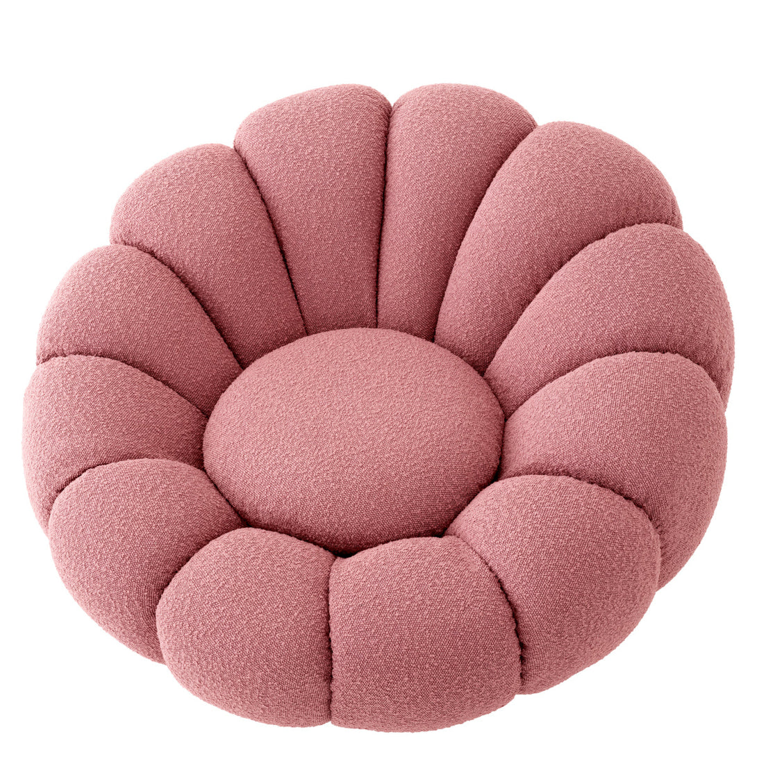 Swivel Chair Mello Boucl&Eacute; Rose Furniture Eichholtz