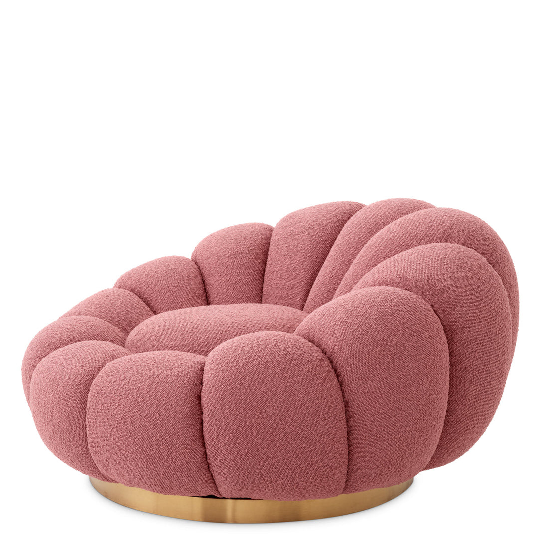 Swivel Chair Mello Boucl&Eacute; Rose Furniture Eichholtz