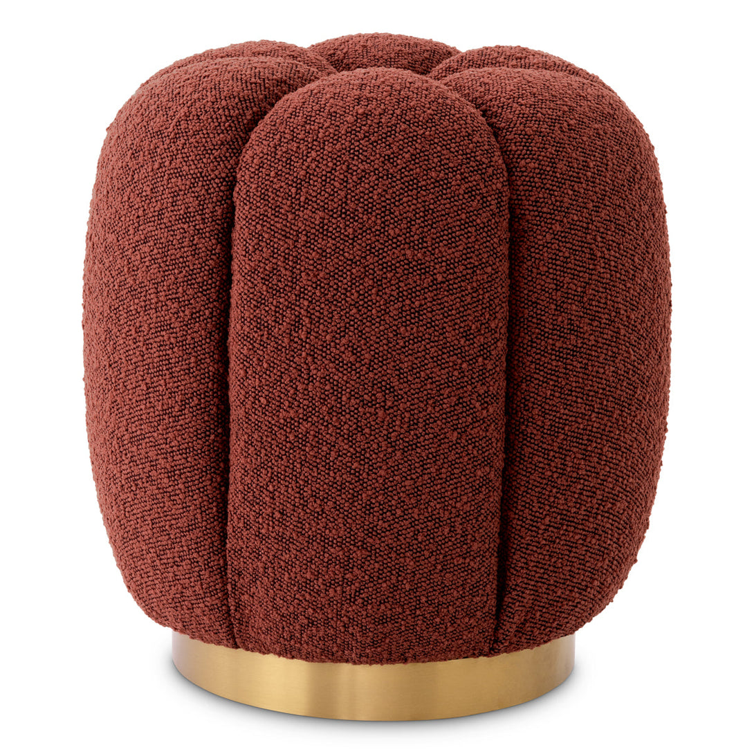 Stool Orchanic Boucl&Eacute; Rouge Furniture Eichholtz
