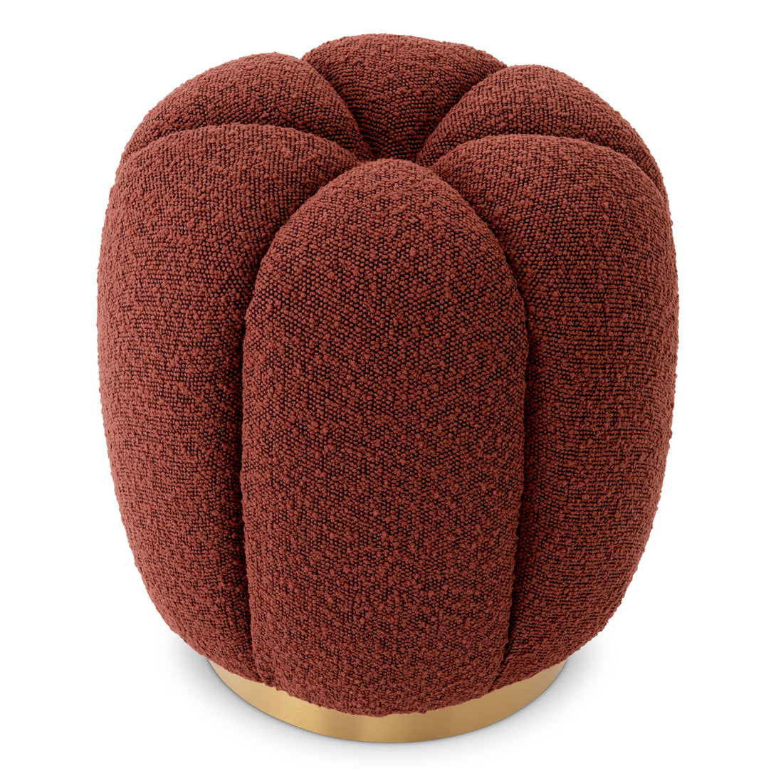 Stool Orchanic Boucl&Eacute; Rouge Furniture Eichholtz