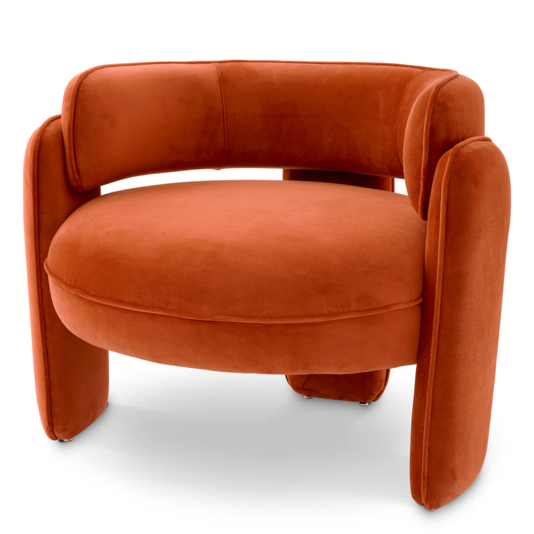Chair Chaplin Savona Orange Velvet Furniture Eichholtz