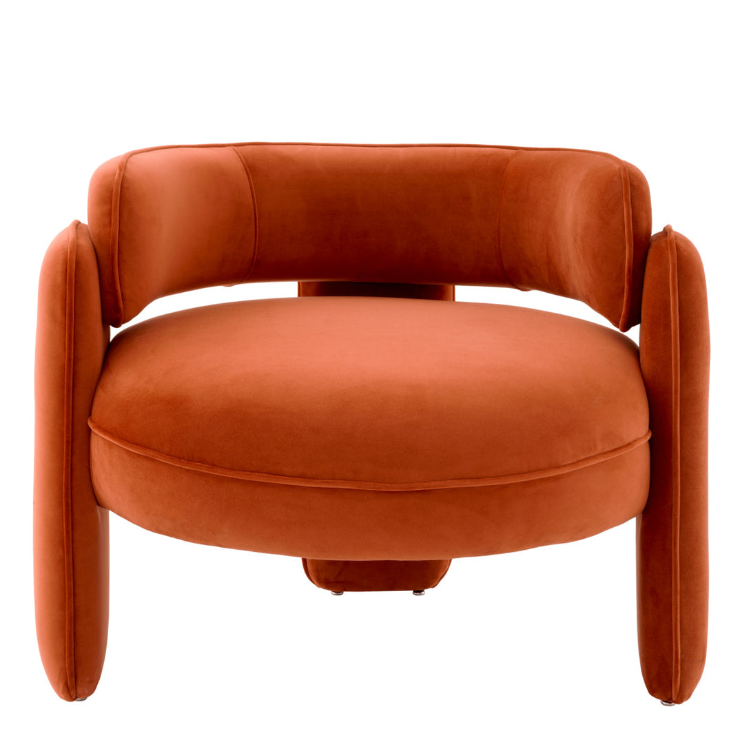 Chair Chaplin Savona Orange Velvet Furniture Eichholtz