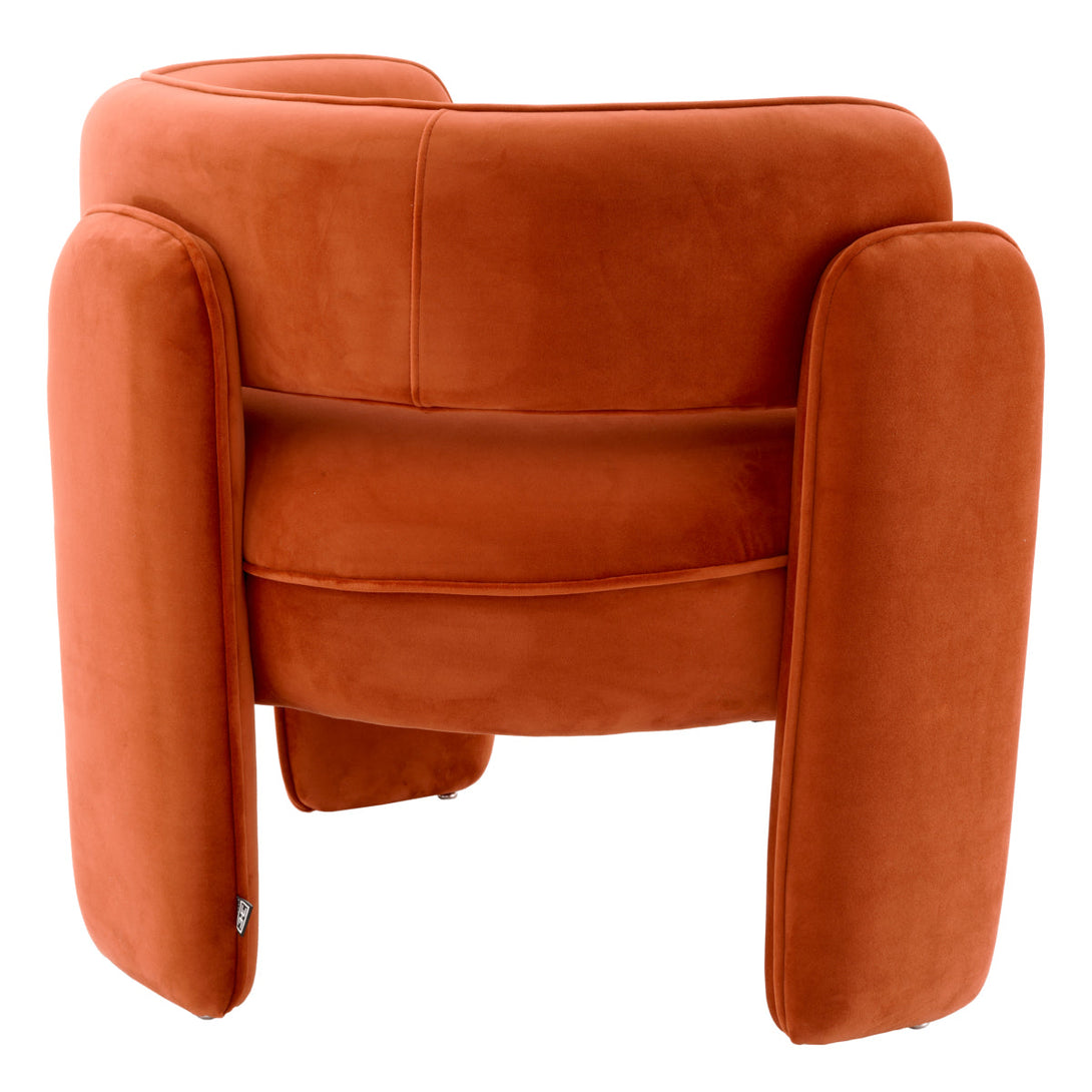 Chair Chaplin Savona Orange Velvet Furniture Eichholtz