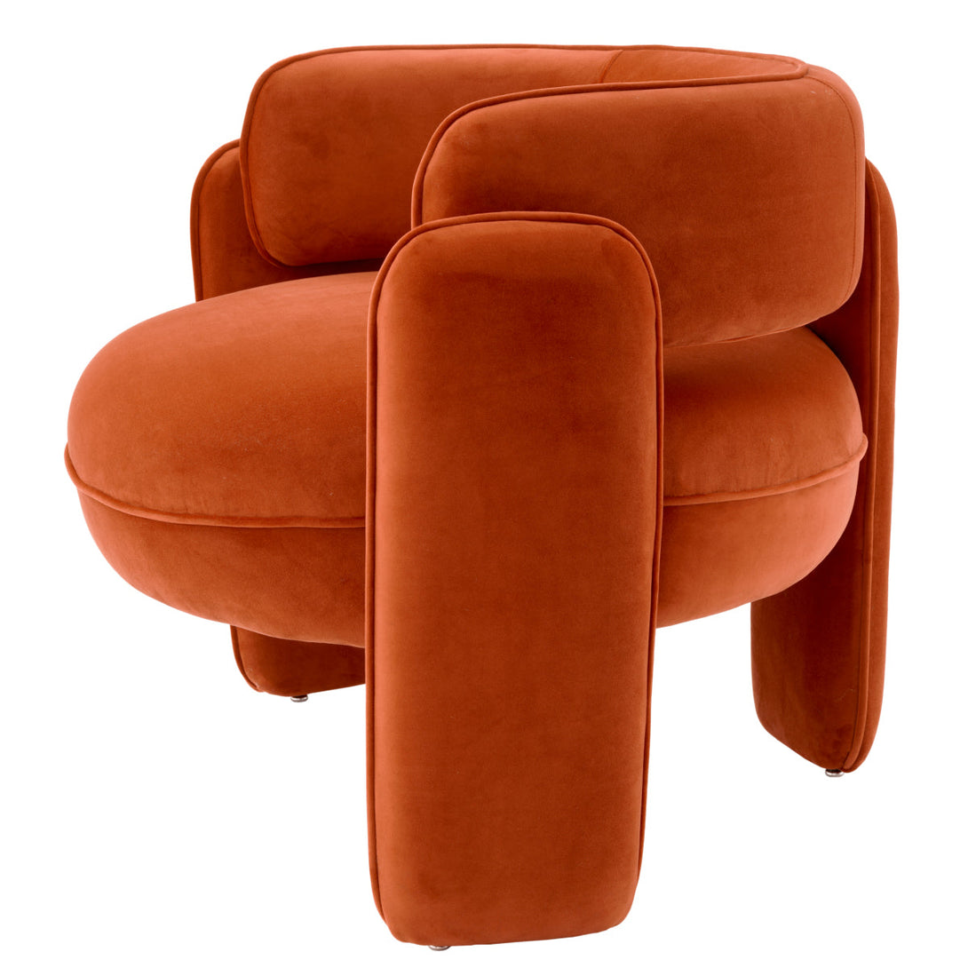 Chair Chaplin Savona Orange Velvet Furniture Eichholtz