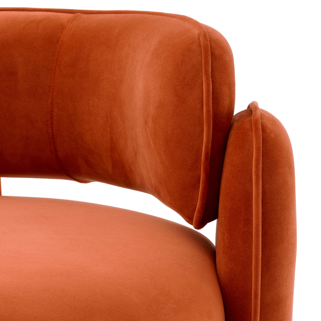 Chair Chaplin Savona Orange Velvet Furniture Eichholtz