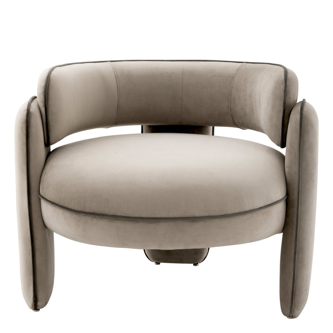 Chair Chaplin Savona Greige Velvet Furniture Eichholtz