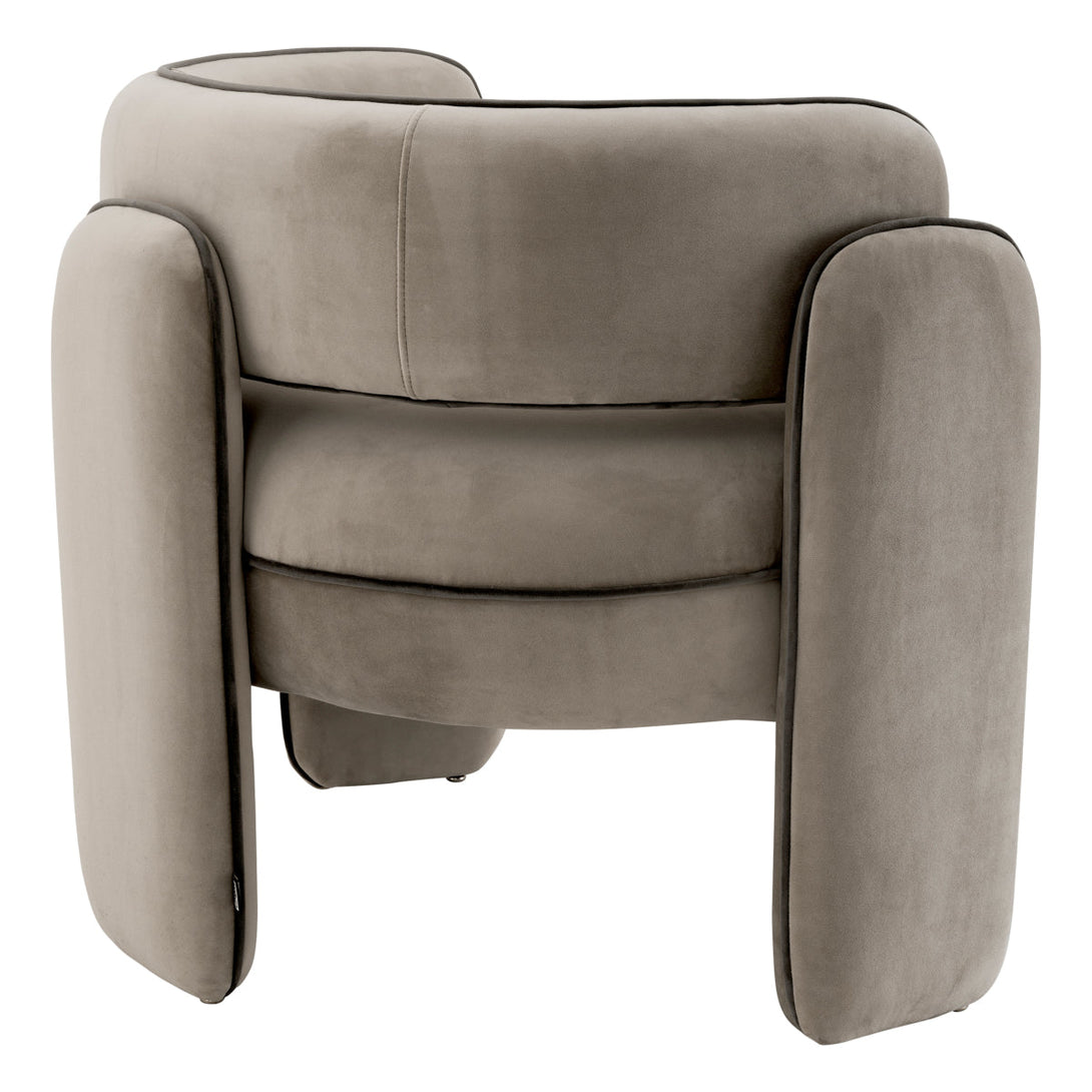 Chair Chaplin Savona Greige Velvet Furniture Eichholtz