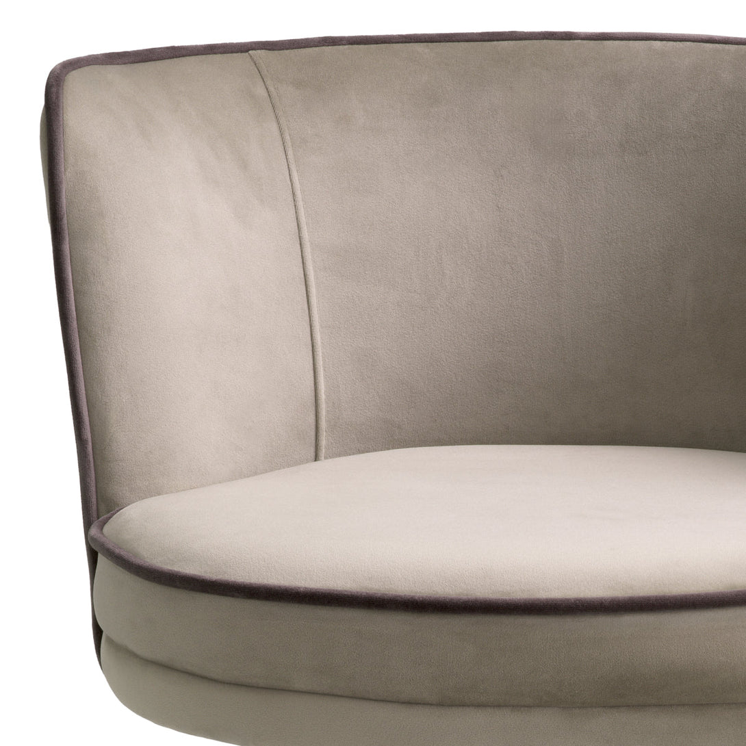 Counter Stool Grenada Savona Greige Velvet Furniture Eichholtz