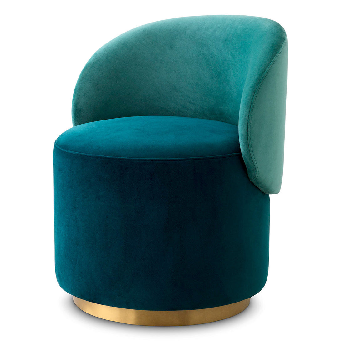 Low Dining Chair Greer Savona Sea Green Velvet Furniture Eichholtz