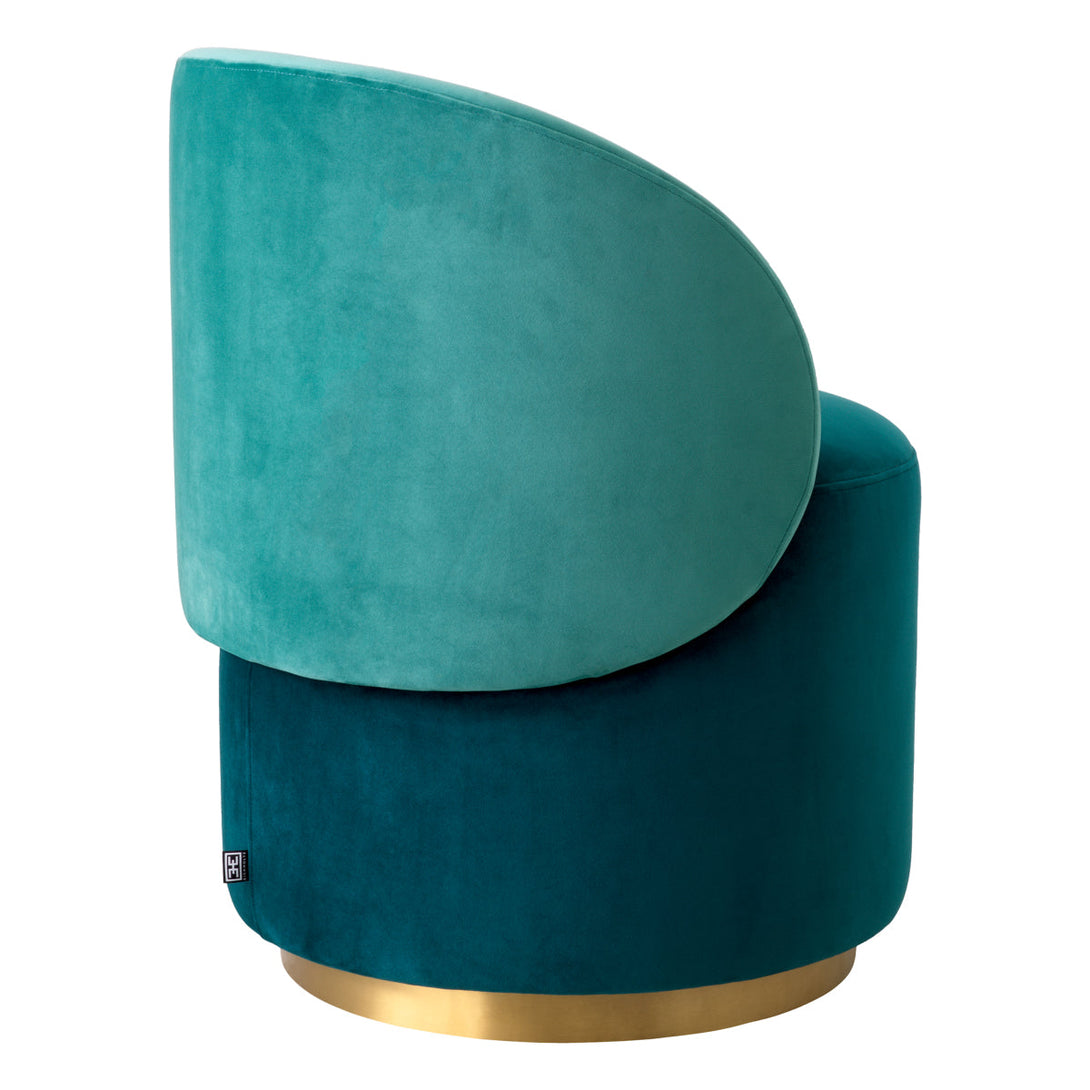 Low Dining Chair Greer Savona Sea Green Velvet Furniture Eichholtz