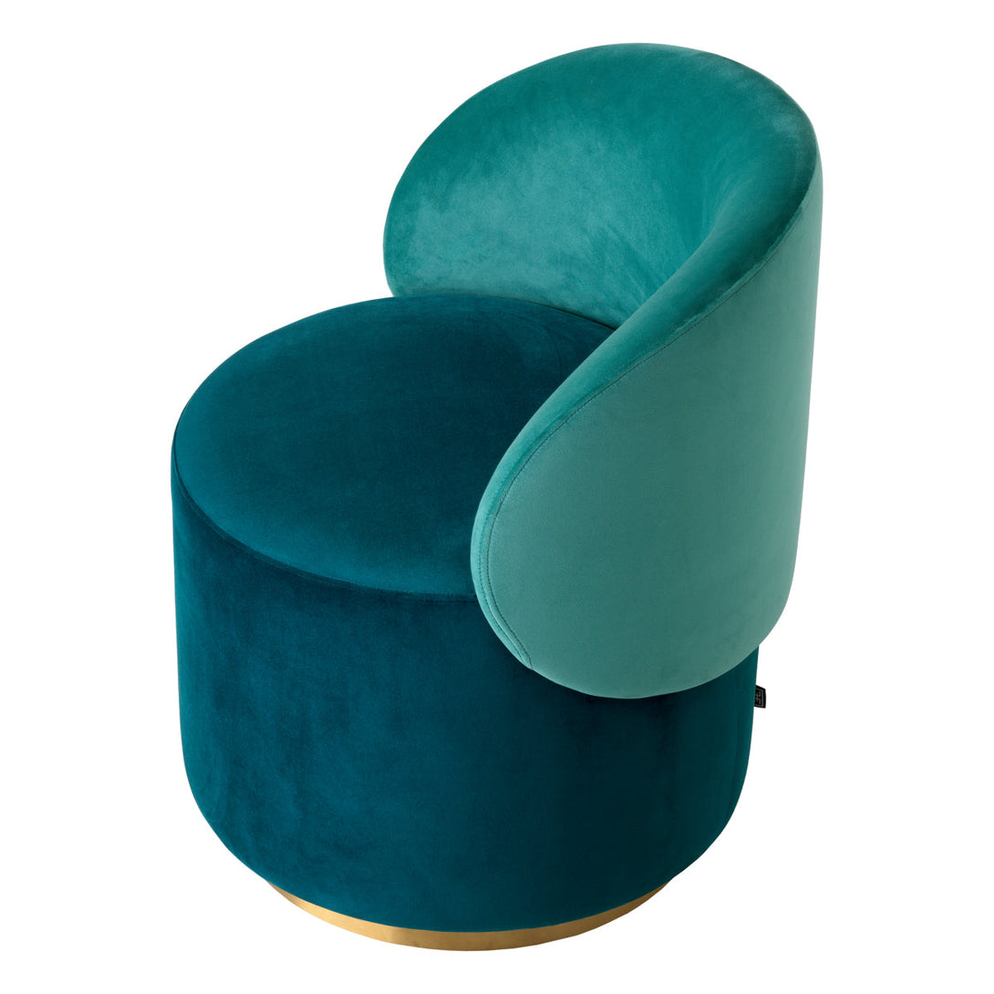 Low Dining Chair Greer Savona Sea Green Velvet Furniture Eichholtz