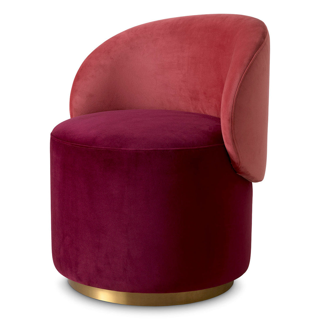 Low Dining Chair Greer Savona Bordeaux Red Velvet Furniture Eichholtz