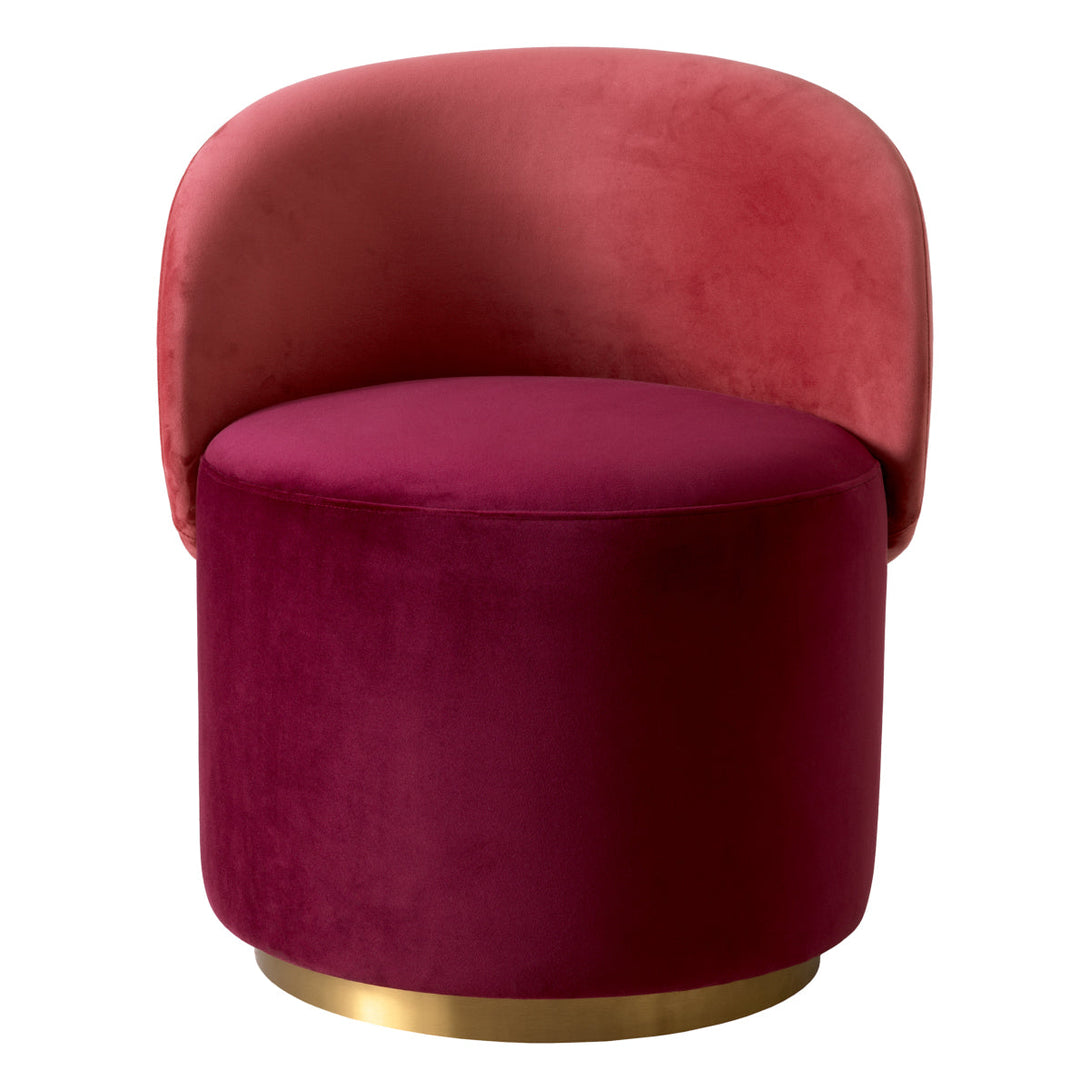 Low Dining Chair Greer Savona Bordeaux Red Velvet Furniture Eichholtz