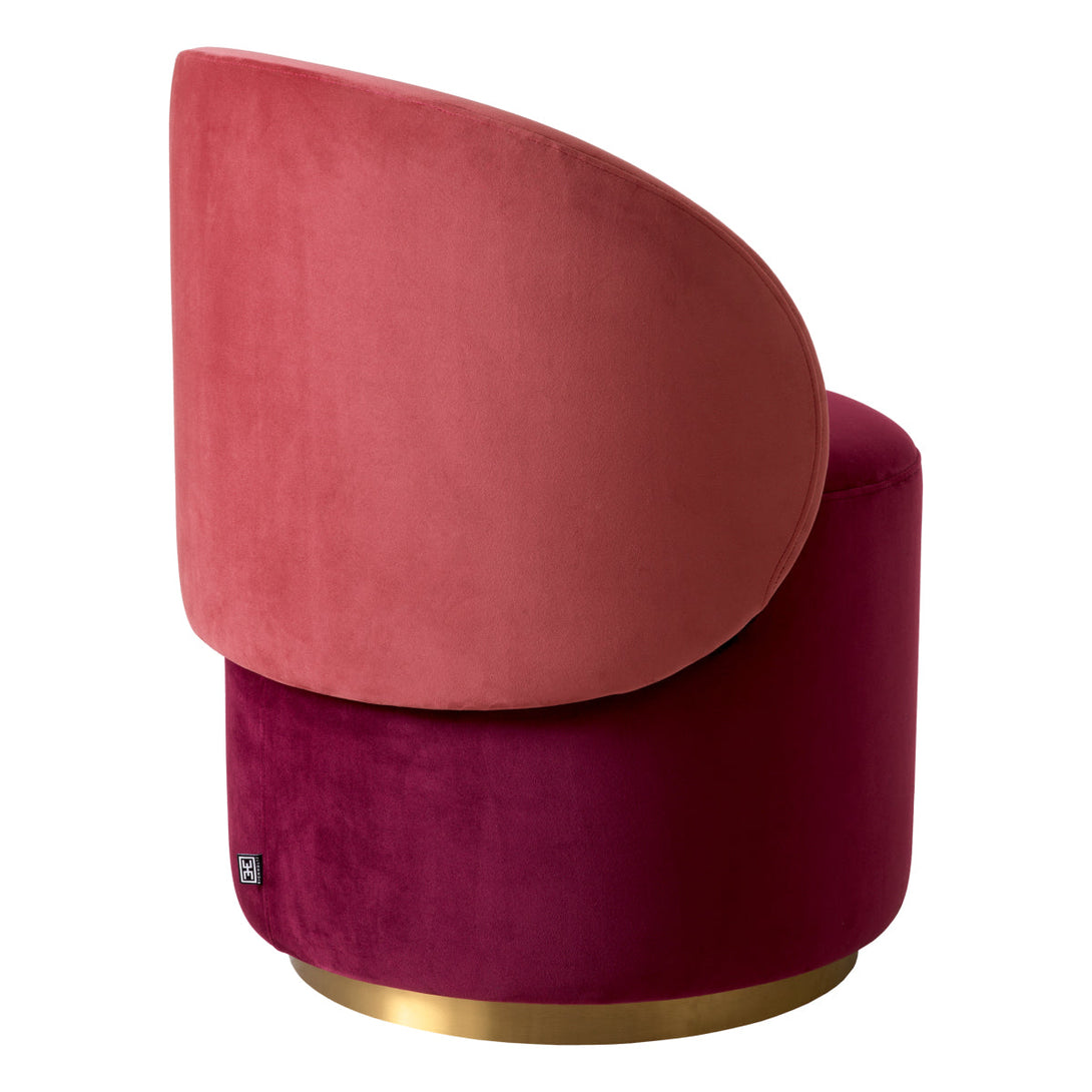 Low Dining Chair Greer Savona Bordeaux Red Velvet Furniture Eichholtz