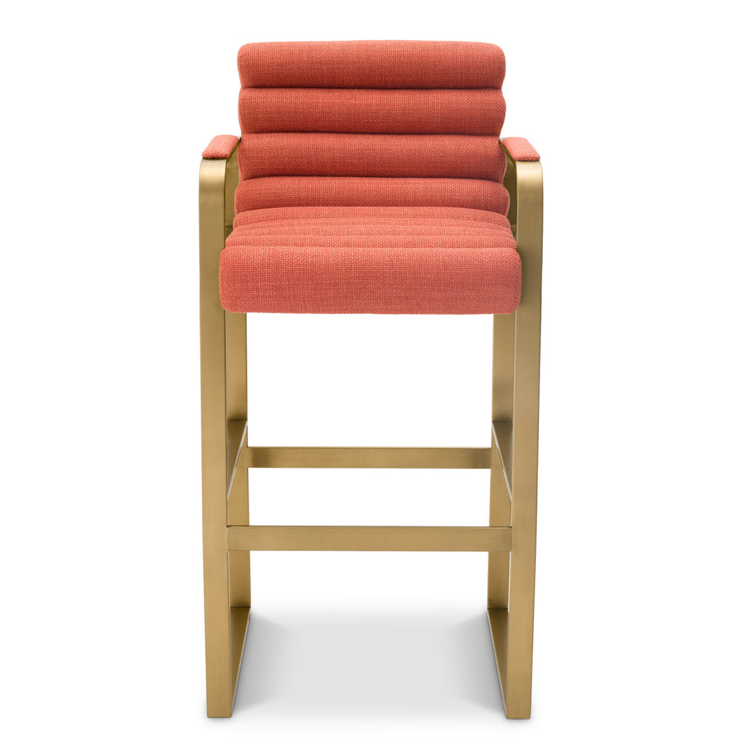 Bar Stool Olsen Brushed Brass Scalea Orange Furniture Eichholtz