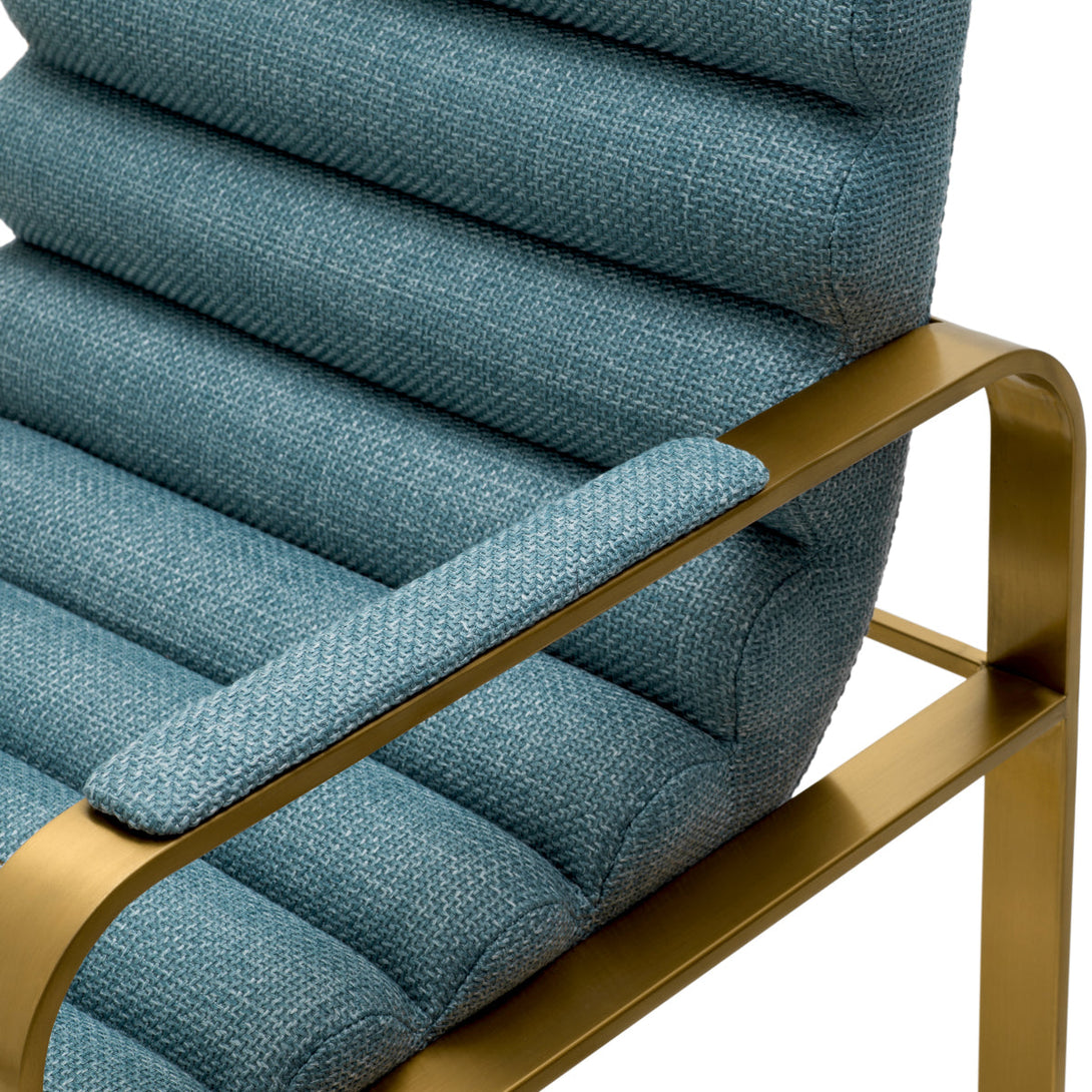 Counter Stool Olsen Brushed Brass Scalea Blue Furniture Eichholtz