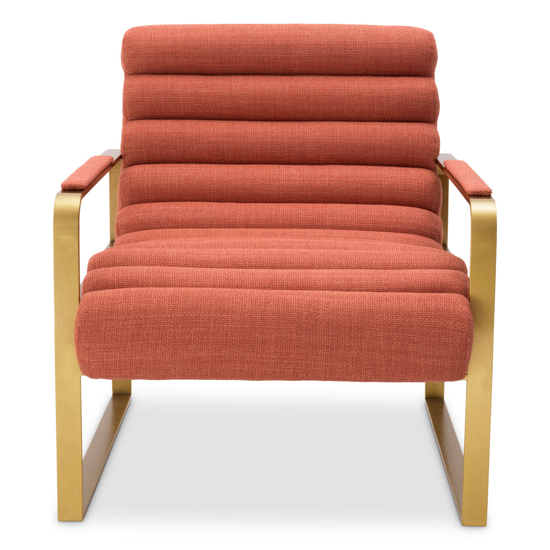 Chair Olsen Brushed Brass Scalea Orange Furniture Eichholtz