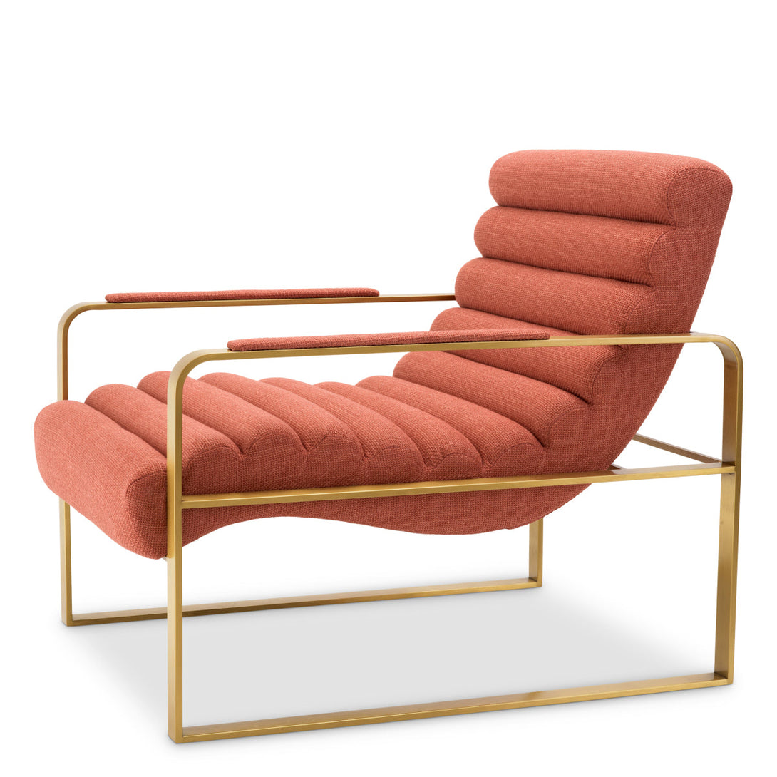 Chair Olsen Brushed Brass Scalea Orange Furniture Eichholtz