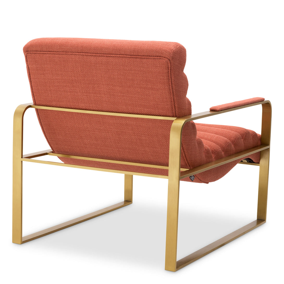 Chair Olsen Brushed Brass Scalea Orange Furniture Eichholtz