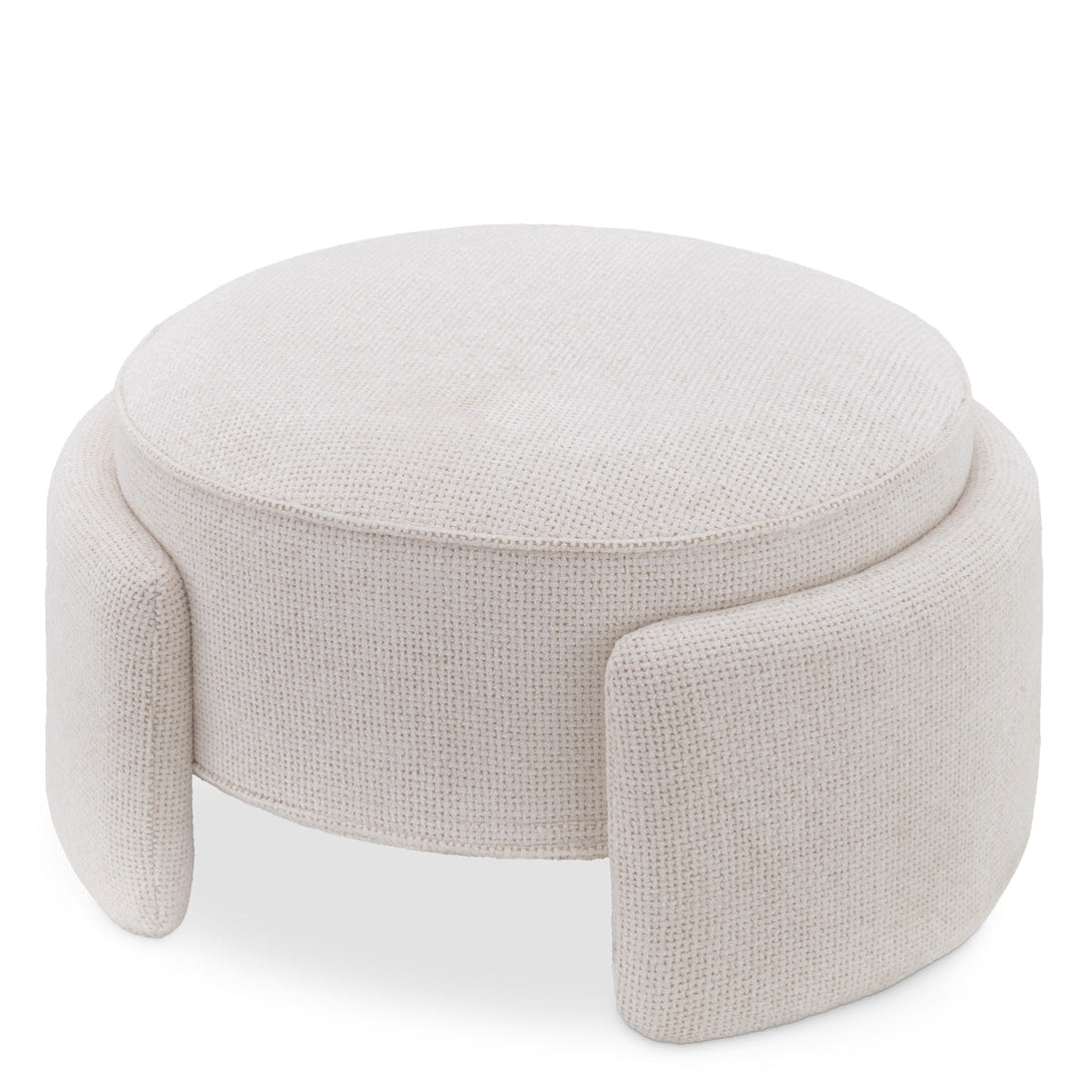 Stool Ortega Lyssa Off-White Furniture Eichholtz
