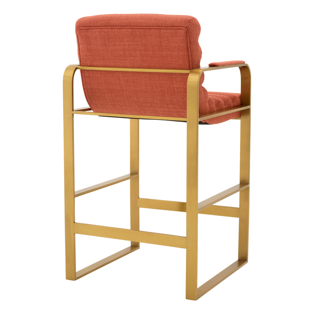 Counter Stool Olsen Brushed Brass Scalea Orange Furniture Eichholtz