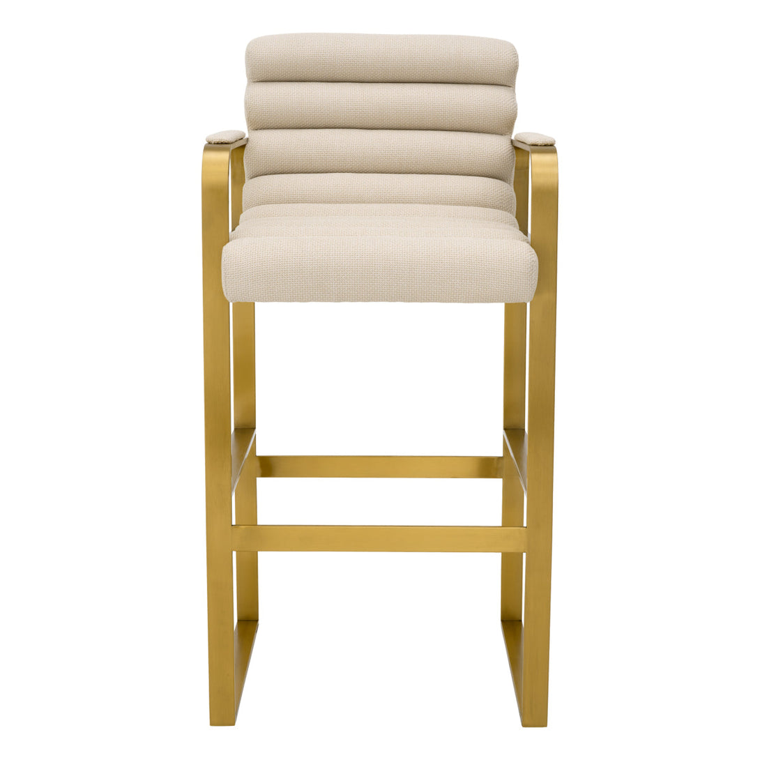 Bar Stool Olsen Brushed Brass Scalea Sand Furniture Eichholtz