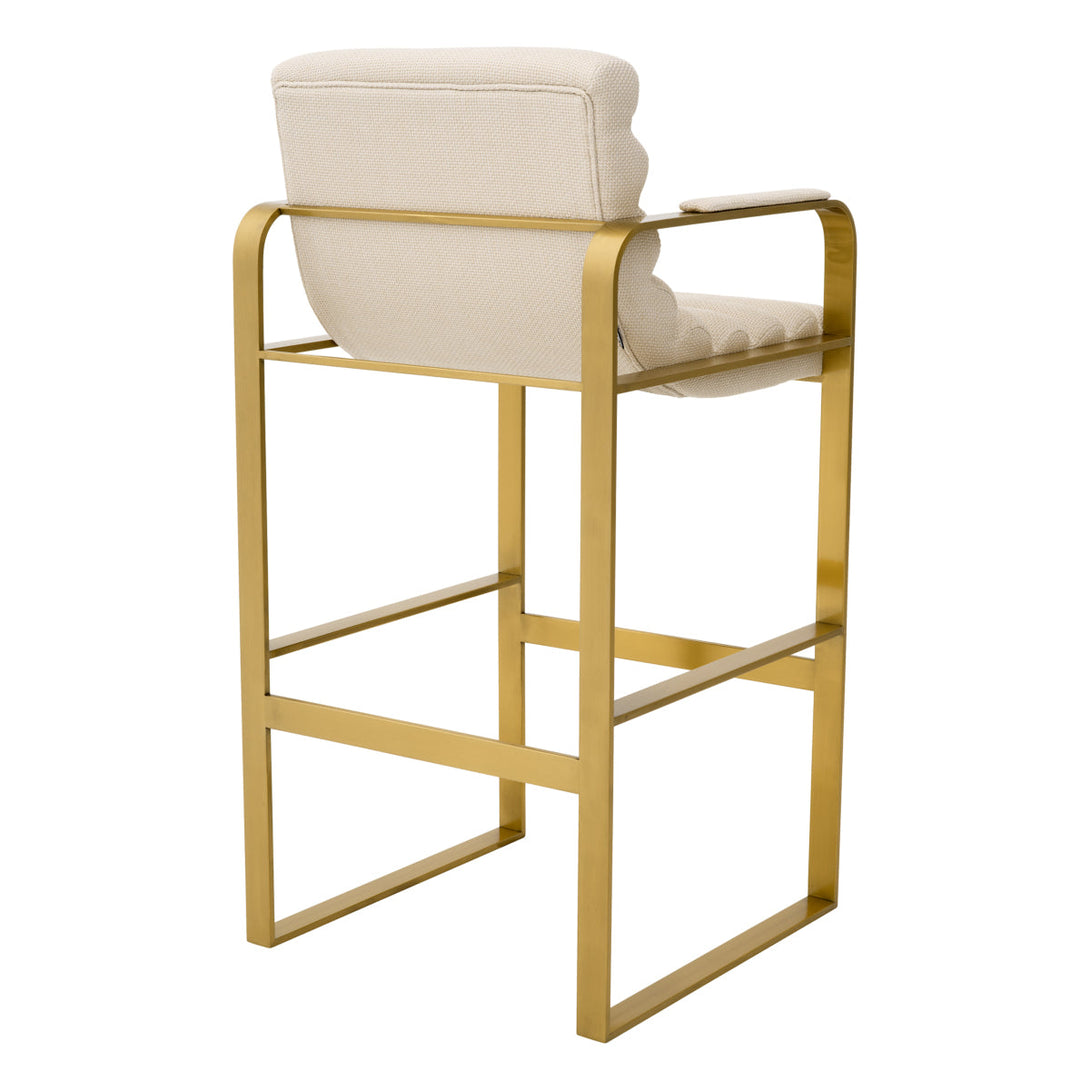 Bar Stool Olsen Brushed Brass Scalea Sand Furniture Eichholtz