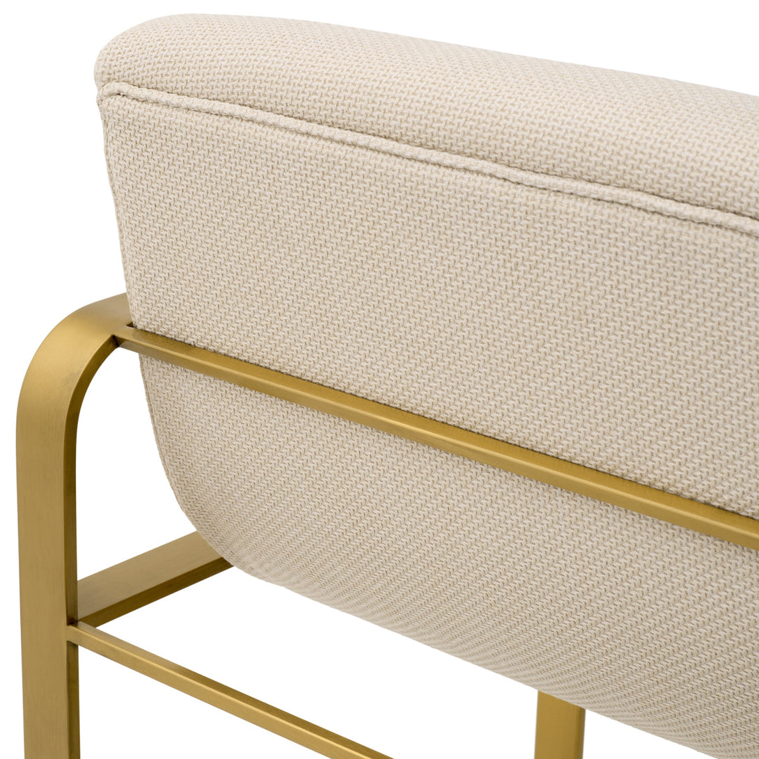 Counter Stool Olsen Brushed Brass Scalea Sand Furniture Eichholtz