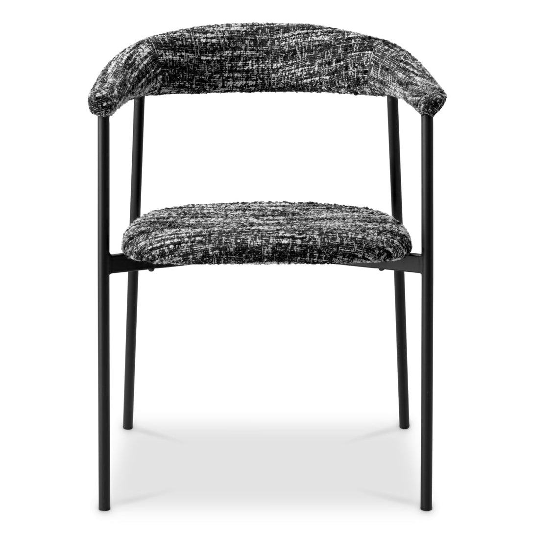 Dining Chair Julio Set Of 2 Boucl&Eacute; Sonata Black Furniture Eichholtz