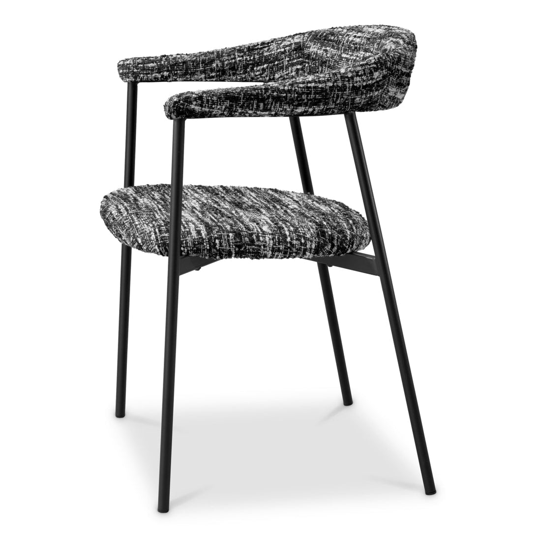 Dining Chair Julio Set Of 2 Boucl&Eacute; Sonata Black Furniture Eichholtz